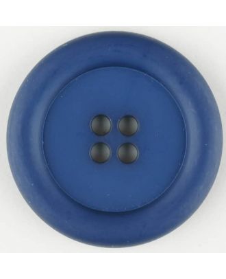 Polyamidknopf, mit breitem Rand, rund, 4 loch - Größe: 30mm - Farbe: blau - Art.Nr. 345721
