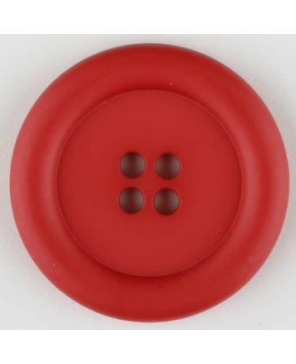 Polyamidknopf, mit breitem Rand, rund, 4 loch - Größe: 25mm - Farbe: rot - Art.Nr. 315728