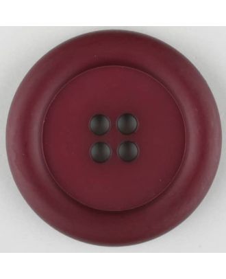 Polyamidknopf, mit breitem Rand, rund, 4 loch - Größe: 30mm - Farbe: weinrot - Art.Nr. 345727