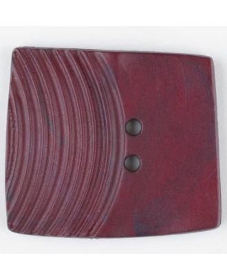 polyamide button, square, 2 holes - Size: 38mm - Color: wine red - Art.No. 375710