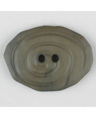 Polyamidknopf, marmoriert, oval, 2 loch - Größe: 25mm - Farbe: braun - Art.Nr. 315746