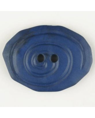 Polyamidknopf, marmoriert, oval, 2 loch - Größe: 30mm - Farbe: blau - Art.Nr. 345746