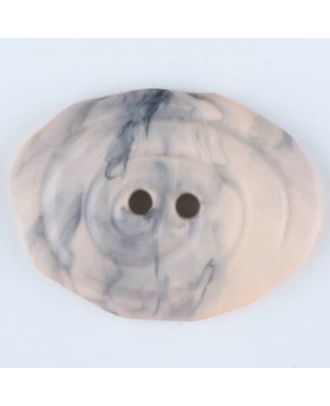 Polyamidknopf, marmoriert, oval, 2 loch - Größe: 25mm - Farbe: pink - Art.Nr. 315751
