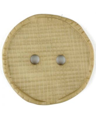 polyamide button, round, 2 holes - Size: 32mm - Color: beige - Art.No. 375713