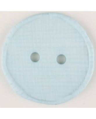 polyamide button, round, 2 holes - Size: 32mm - Color: blue - Art.No. 375716