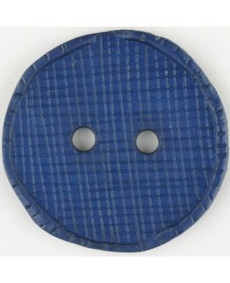 polyamide button, round, 2 holes - Size: 32mm - Color: blue - Art.No. 375717