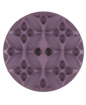 Polyamide button, round, 2 holes - Size: 34mm - Color: lilac - Art.No. 376716