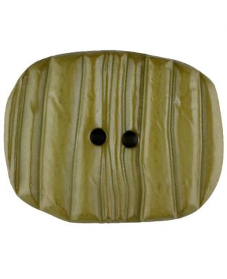 Polyamidknopf patiniert, oval, 2 loch - Größe: 34mm - Farbe: grün - Art.Nr. 376729