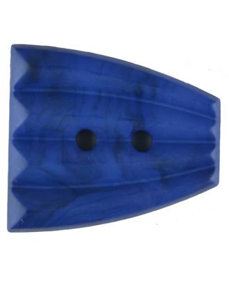 Polyamide button, fan-shaped, 2 holes - Size: 38mm - Color: blue - Art.No. 376751