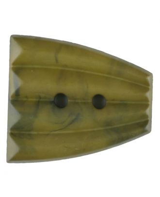 Polyamidknopf, fächerförmig, 2 loch - Größe: 38mm - Farbe: grün - Art.Nr. 376754