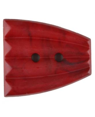 Polyamidknopf, fächerförmig, 2 loch - Größe: 23mm - Farbe: rot - Art.Nr. 336732