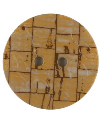 Polyamidknopf, Fliesenoptik, rund, 2 loch - Größe: 20mm - Farbe: beige - Art.Nr. 310946