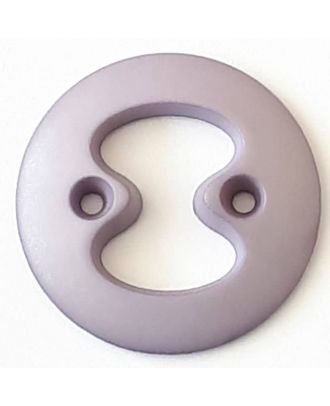 Polyamidknopf mit interessanter Ausstanzung mit 2 Löchern - Größe: 28mm - Farbe: lila - Art.Nr. 338730