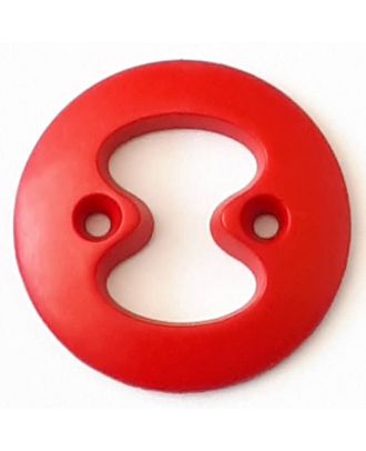 polyamide button with 2 holes - Size: 34mm - Color: red - Art.No. 378721