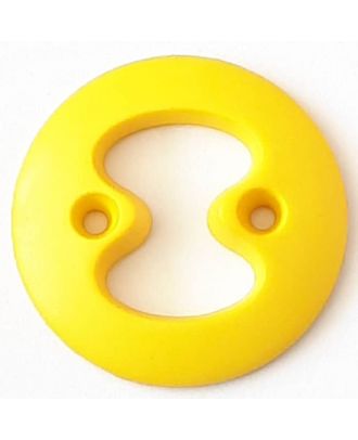 polyamide button with 2 holes - Size: 34mm - Color: yellow - Art.No. 378723