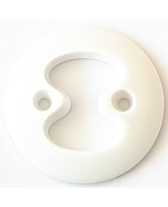 polyamide button with 2 holes - Size: 34mm - Color: white  - Art.No. 370795