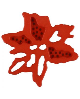 flower button with 2 holes - Size: 34mm - Color: red - Art.No. 377722