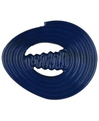 spiralförmiger Polyamidknopf mit Steg - Größe: 25mm - Farbe: blau - Art.Nr. 317717