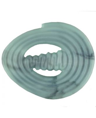 spiralförmiger Polyamidknopf mit Steg - Größe: 30mm - Farbe: grün - Art.Nr. 347719