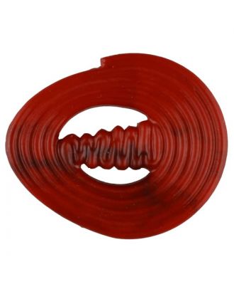 spiralförmiger Polyamidknopf mit Steg - Größe: 30mm - Farbe: rot - Art.Nr. 347722