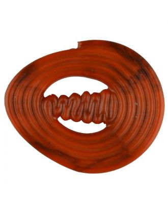 spiralförmiger Polyamidknopf mit Steg - Größe: 30mm - Farbe: orange - Art.Nr. 347724