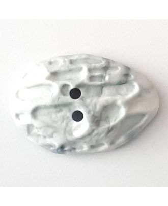 Polyamidknopf Mondlandschaft mit 2 Löchern - Größe: 40mm - Farbe: grau - Art.Nr. 400266
