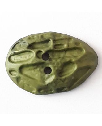Polyamidknopf Mondlandschaft mit 2 Löchern - Größe: 30mm - Farbe: grün - Art.Nr. 378745