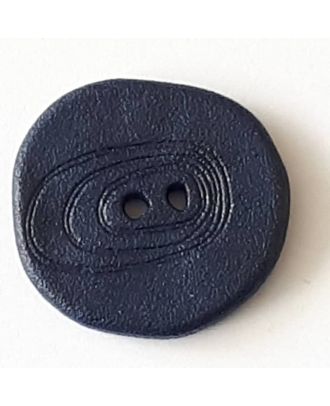 Polyamidknopf unregelmäßig geformt mit 2 Löchern - Größe: 23mm - Farbe: marine  - Art.Nr. 338718