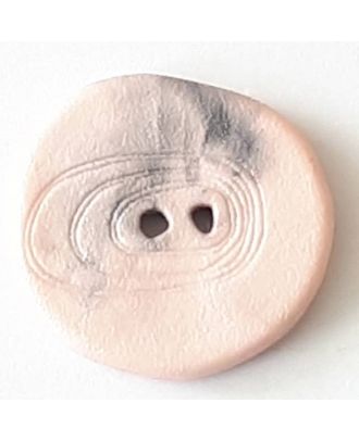 Polyamidknopf unregelmäßig geformt mit 2 Löchern - Größe: 18mm - Farbe: pink  - Art.Nr. 288708