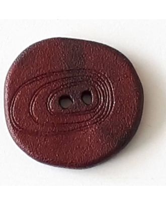 Polyamidknopf unregelmäßig geformt mit 2 Löchern - Größe: 18mm - Farbe: rot  - Art.Nr. 288710