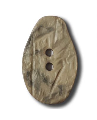 marbled button with 2 holes - Size: 32mm - Color: beige - Art.No. 372828