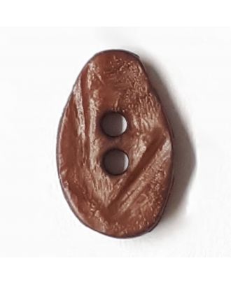 melon seed button with 2 holes - Size: 10mm - Color: brown - Art.No. 211788