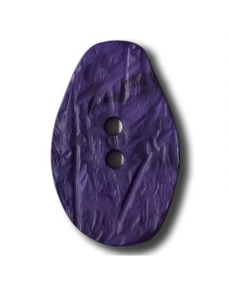 Marmorierter Knopf in Tropfenform mit 2 Löchern - Größe: 32mm - Farbe: flieder/lila - Art.Nr. 372832
