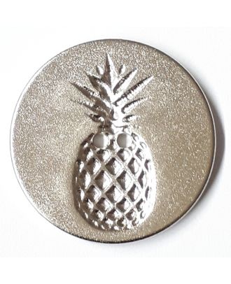 button with pinapple design 2 holes - Size: 23mm - Color: silver - Art.No. 290748