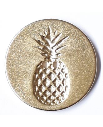 button with pinapple design 2 holes - Size: 23mm - Color: gold - Art.No. 320661