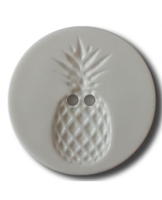 button with pinapple design 2 holes - Size: 23mm - Color: white - Art.No. 281111