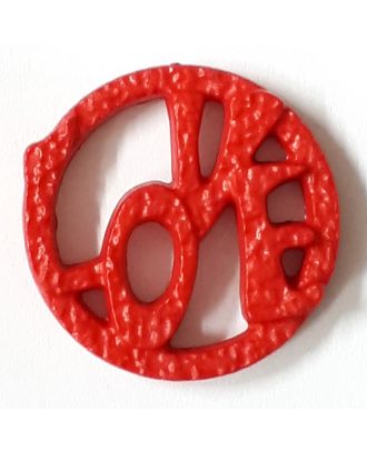 love button - Size: 15mm - Color: red - Art.No. 242859