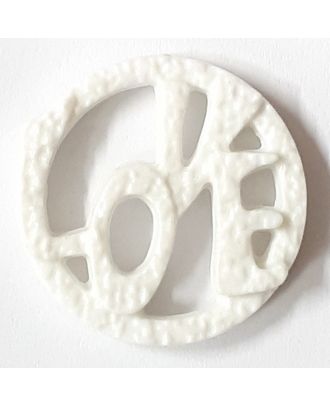 love button - Size: 15mm - Color: white - Art.No. 241258