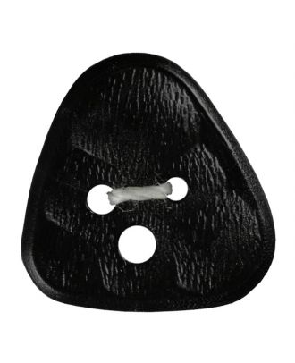 Polyamidknopf 3-Loch Dreieck mit Waben - Größe: 20mm - Farbe: schwarz - Art.Nr. 281132
