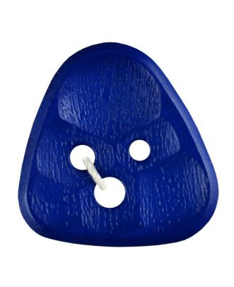 Polyamidknopf 3-Loch Dreieck mit Waben - Größe: 30mm - Farbe: blau - Art.Nr. 373807