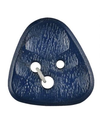 Polyamidknopf 3-Loch Dreieck mit Waben - Größe: 30mm - Farbe: blau - Art.Nr. 373808