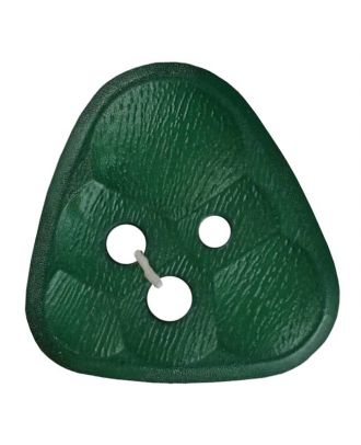 Polyamidknopf 3-Loch Dreieck mit Waben - Größe: 20mm - Farbe: grün - Art.Nr. 283806