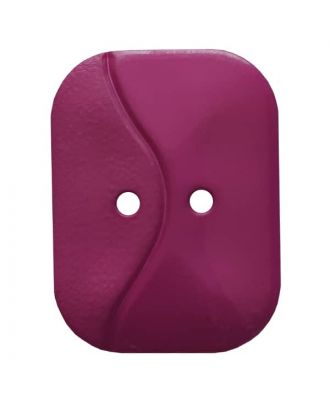 oblong polyamide button with 2 holes and wave - Size: 32mm - Color: purple - Art.No. 374805