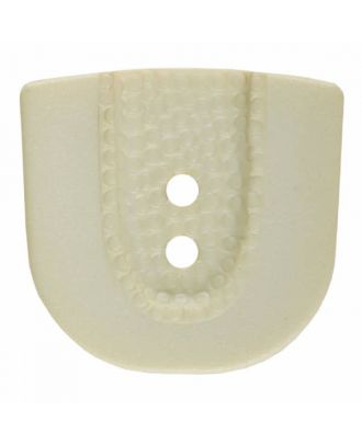 Polyamidknopf in Hufeisenform mit zwei Löchern - Größe: 20mm - Farbe: beige - Art.Nr. 315800