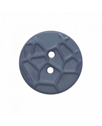 kleiner Knopf mit erhabenen Spinnennetzmuster, 2-Loch - Größe: 13mm - Farbe: blau - Art.Nr. 224808