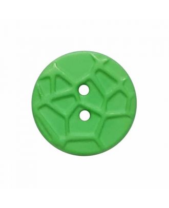 kleiner Knopf mit erhabenen Spinnennetzmuster, 2-Loch - Größe: 13mm - Farbe: hellgrün - Art.Nr. 224813
