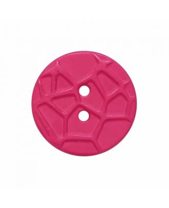 kleiner Knopf mit erhabenen Spinnennetzmuster, 2-Loch - Größe: 13mm - Farbe: rose/pink - Art.Nr. 224816