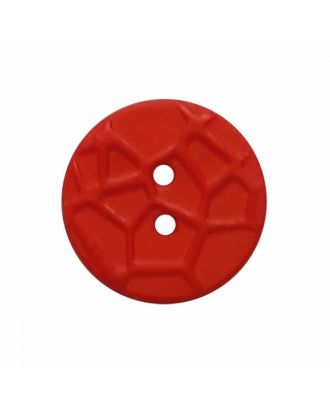 kleiner Knopf mit erhabenen Spinnennetzmuster, 2-Loch - Größe: 13mm - Farbe: rot - Art.Nr. 224819