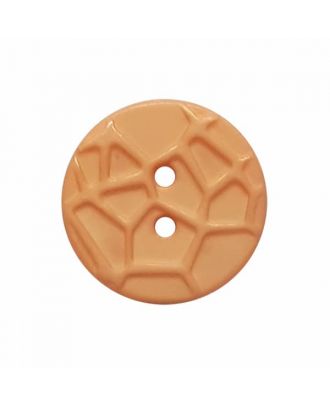 round small polyamide button with raised spider web and 2 holes  - Size: 13mm - Color: orange - Art.No. 224822