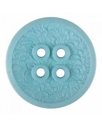 polyamide button with a fine edge and surface relief and four holes - Size: 34mm - Color: green - Art.No. 375804